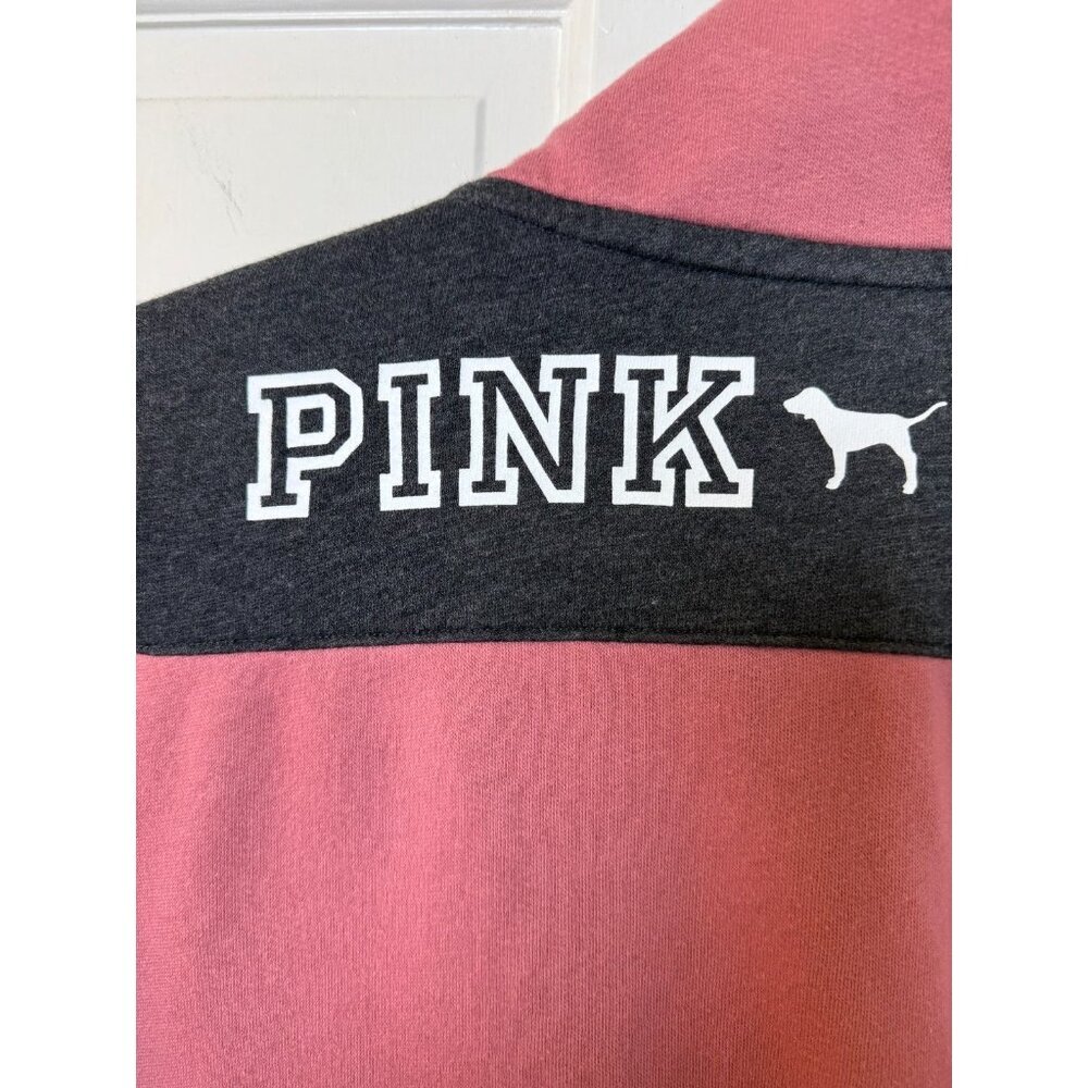 Victoria's Secret Pink Women's Mauve Pink 1/4 Zip Pullover Sweatshirt Size XS - Picture 7 of 12